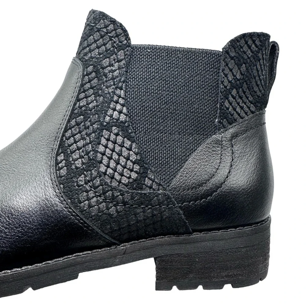 Abeo | Women | Darlington Black Leather Side Zip Ankle Booties | Size 7 - Picture 9 of 14